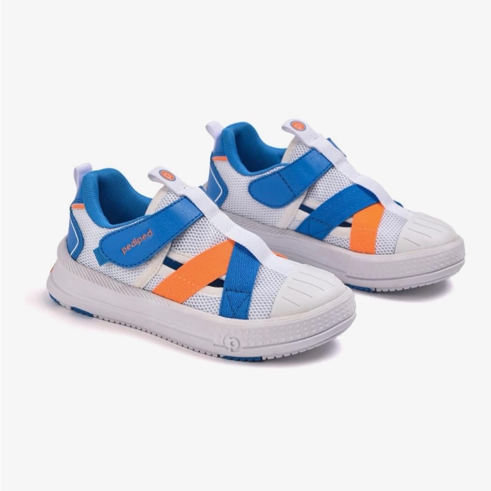 Pediped Blue and Orange Kids Sneakers
